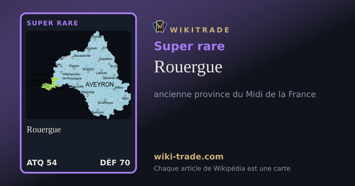 Rouergue — carte Super rare