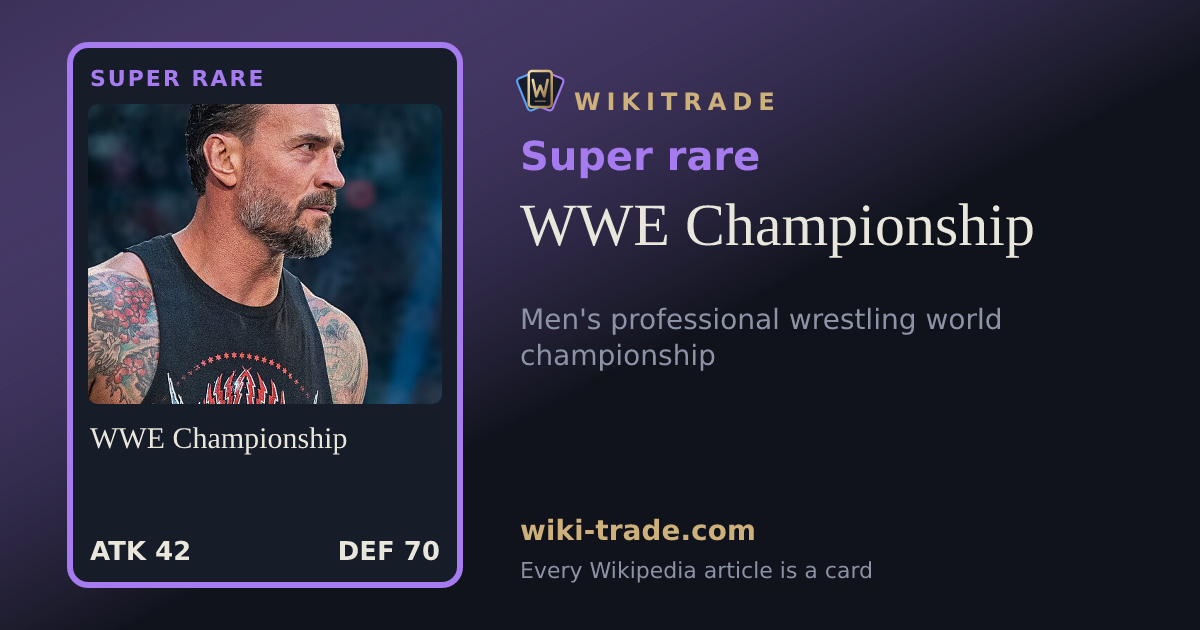 WWE Championship — Super rare card