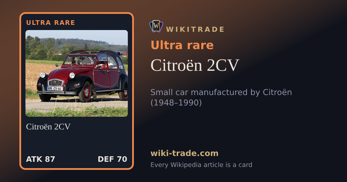 Citroën 2CV — Ultra rare card
