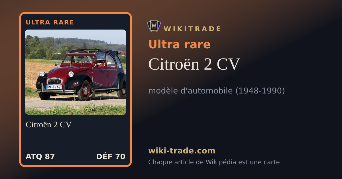Citroën 2 CV — carte Ultra rare