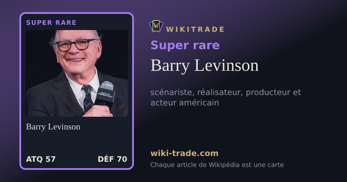 Barry Levinson — carte Super rare