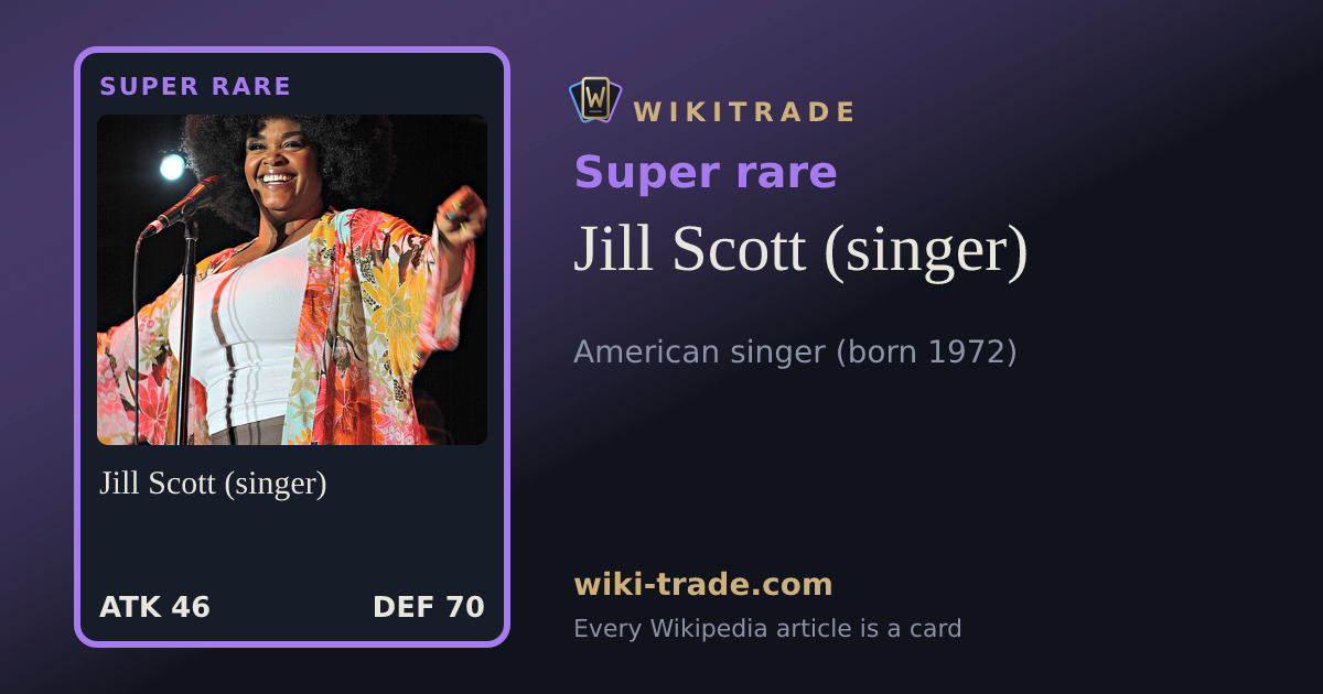Jill Scott (singer) — Super rare card