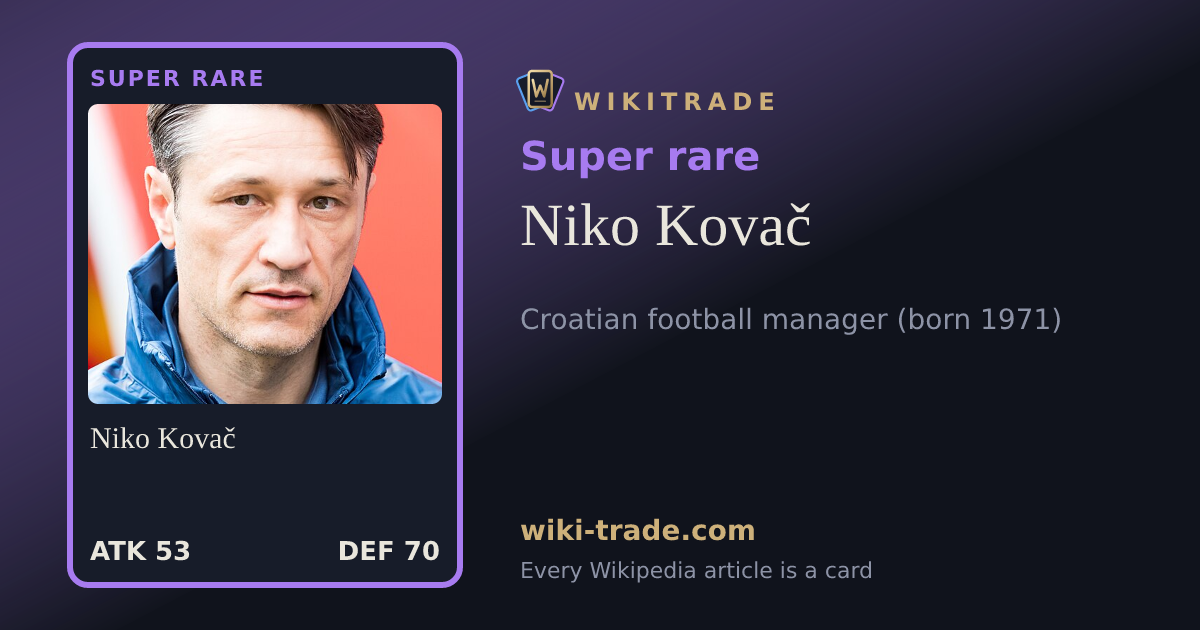Niko Kovač — Super rare card