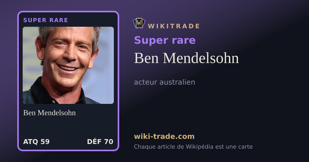 Ben Mendelsohn — carte Super rare