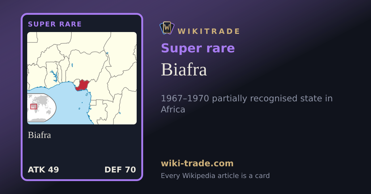 Biafra — Super rare card