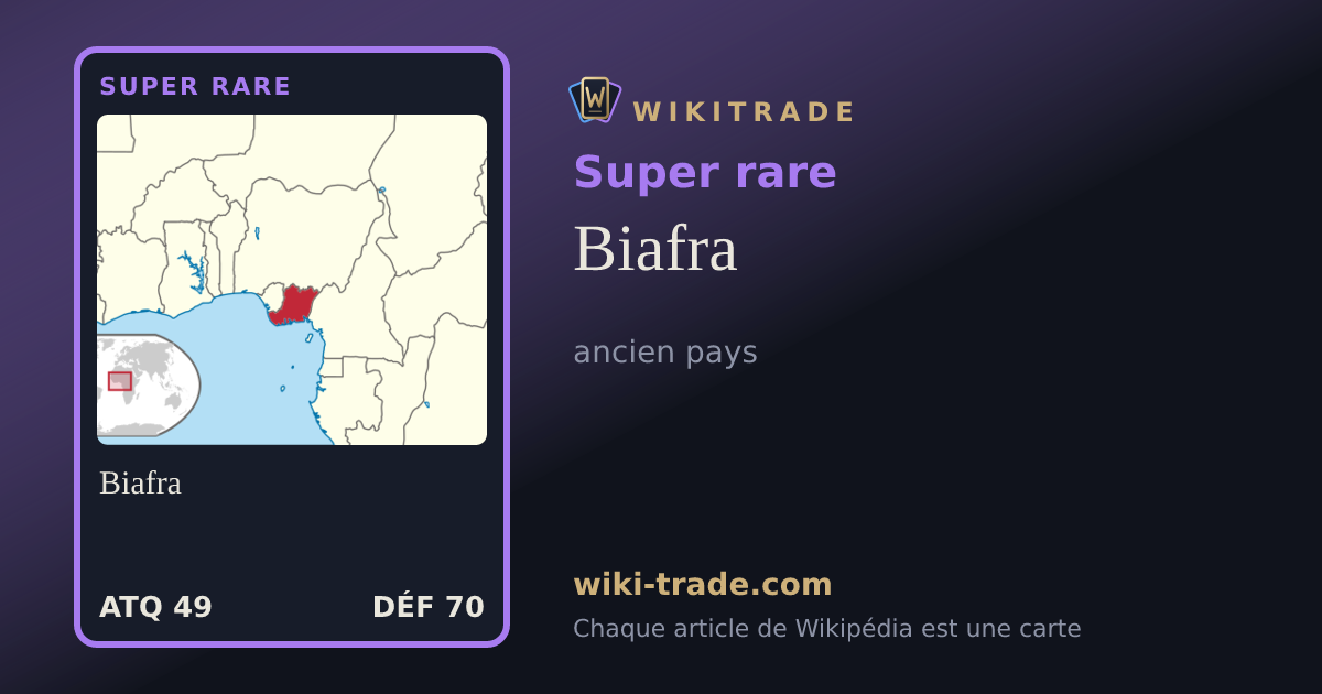 Biafra — carte Super rare