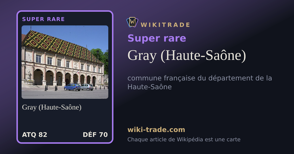 Gray (Haute-Saône) — carte Super rare