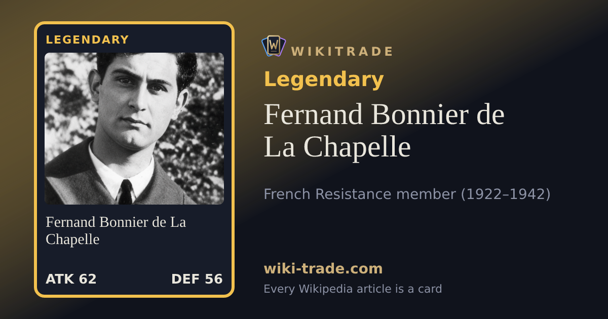 Fernand Bonnier de La Chapelle — Legendary card