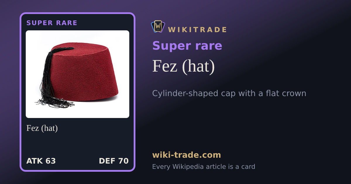 Fez (hat) — Super rare card