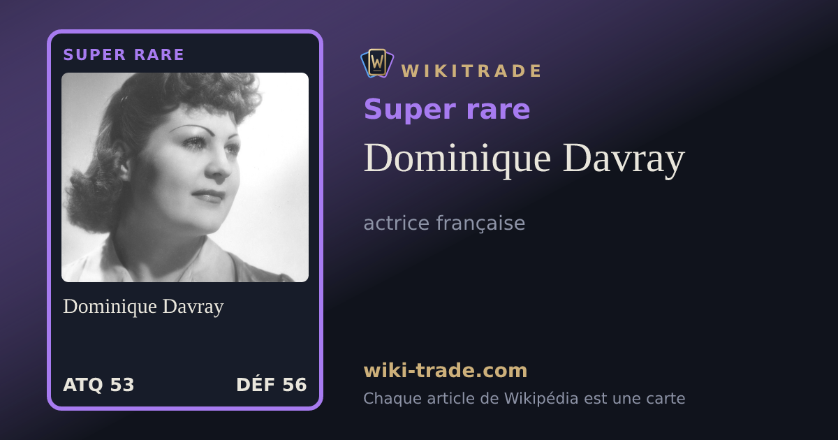 Dominique Davray — carte Super rare