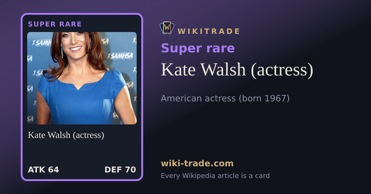 Kate Walsh (actress) — Super rare card