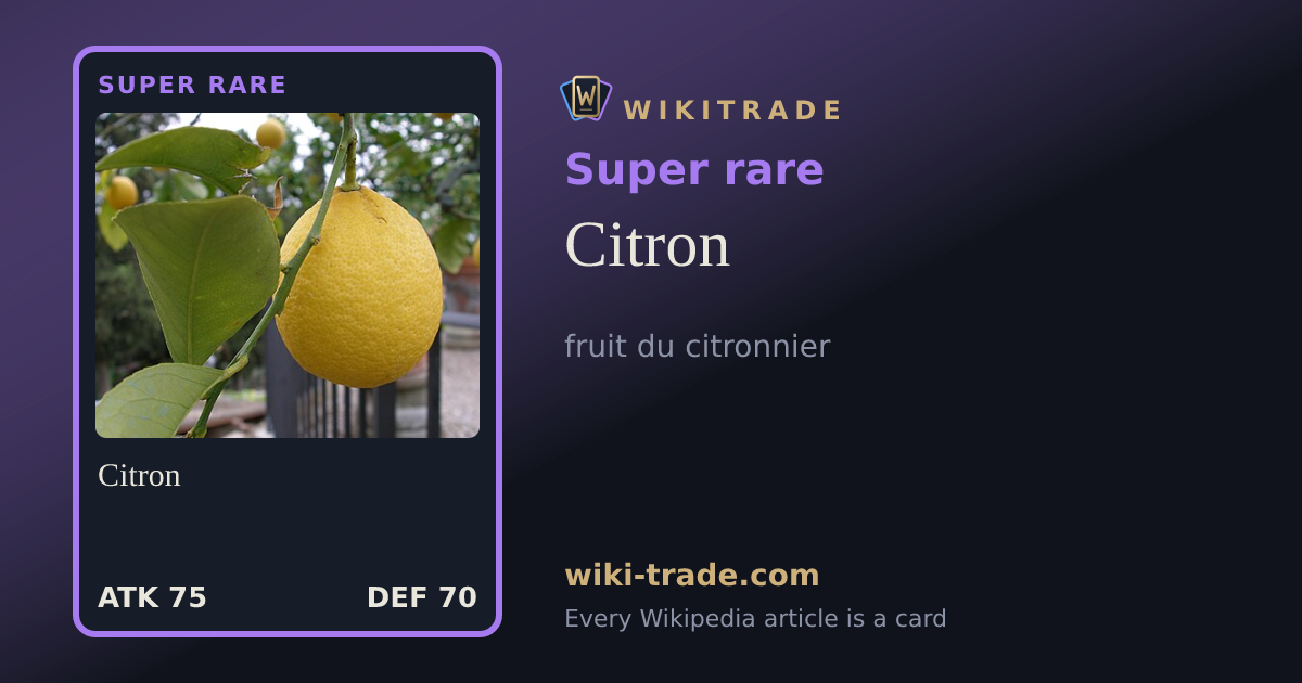 Citron — Super rare card
