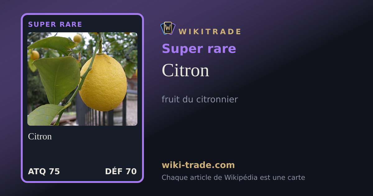 Citron — carte Super rare