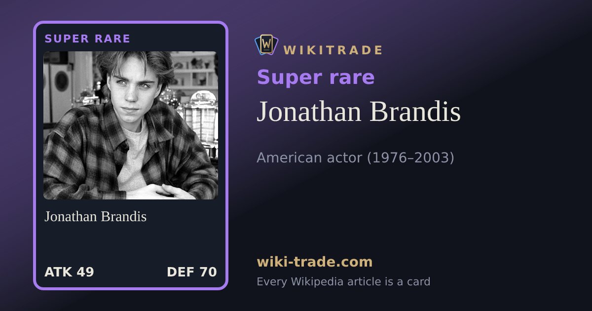 Jonathan Brandis — Super rare card