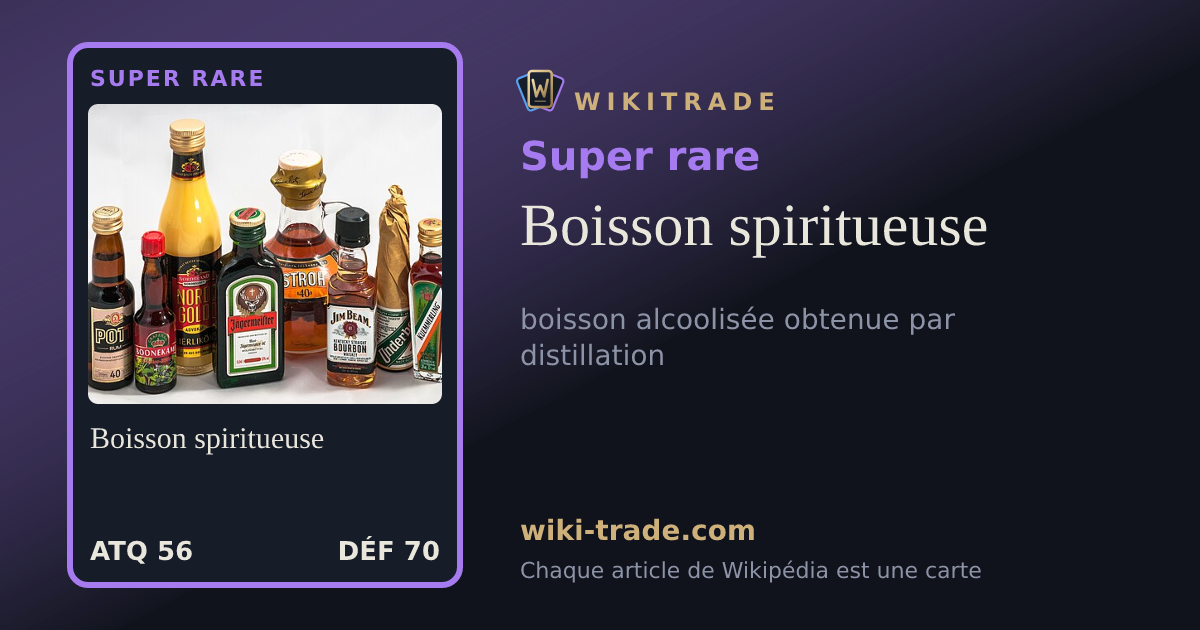 Boisson spiritueuse — carte Super rare