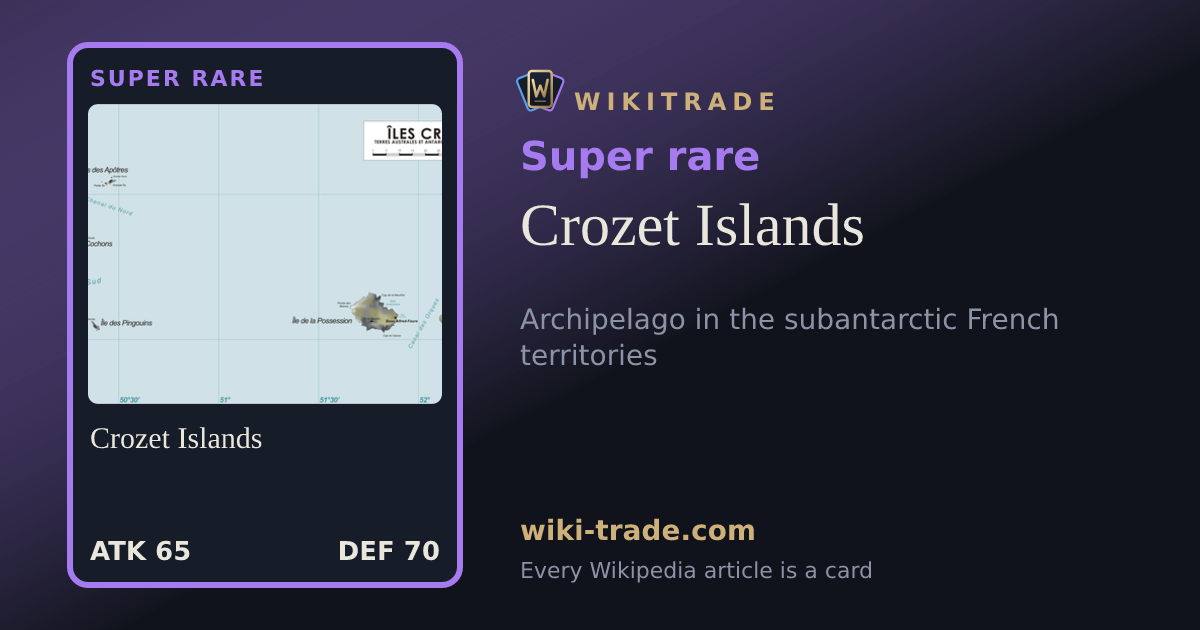 Crozet Islands — Super rare card