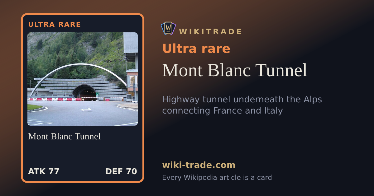 Mont Blanc Tunnel — Ultra rare card