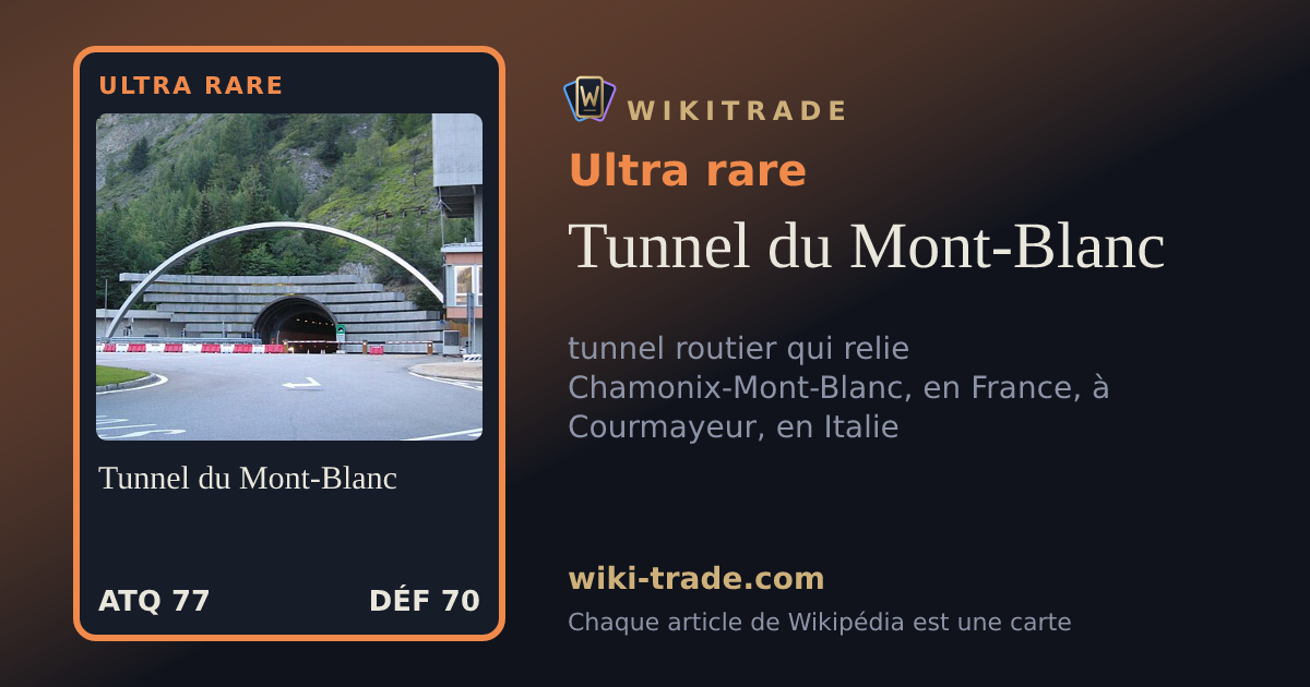 Tunnel du Mont-Blanc — carte Ultra rare