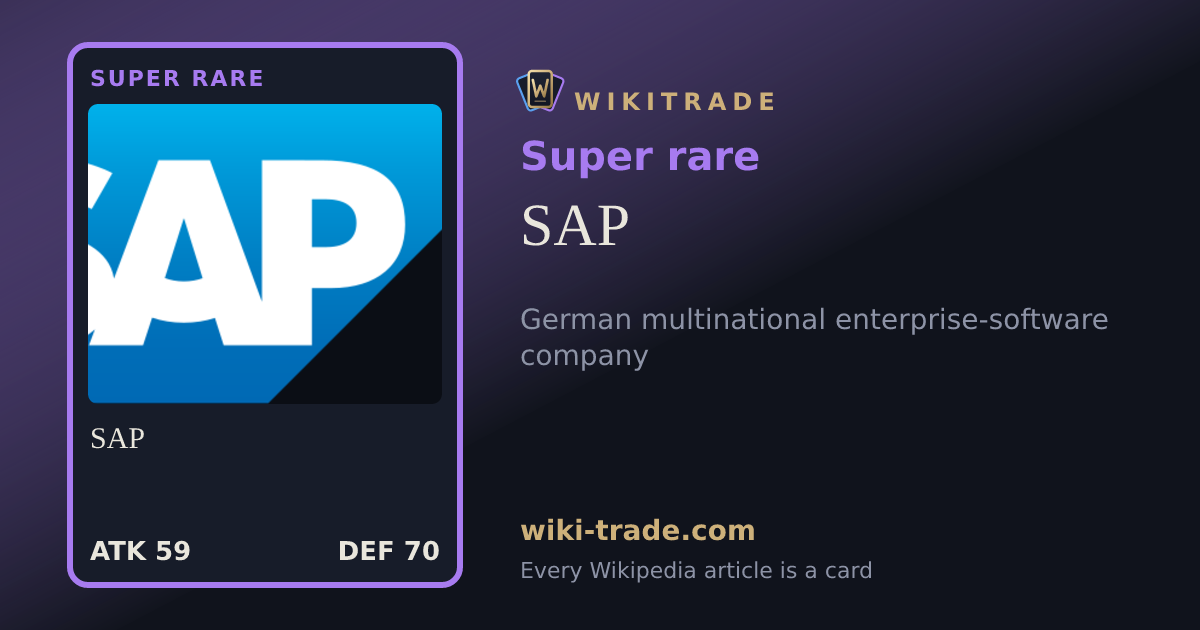 SAP — Super rare card