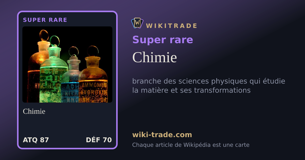 Chimie — carte Super rare