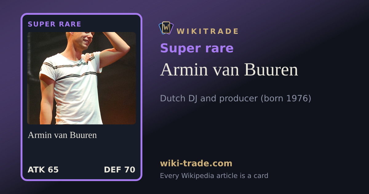 Armin van Buuren — Super rare card