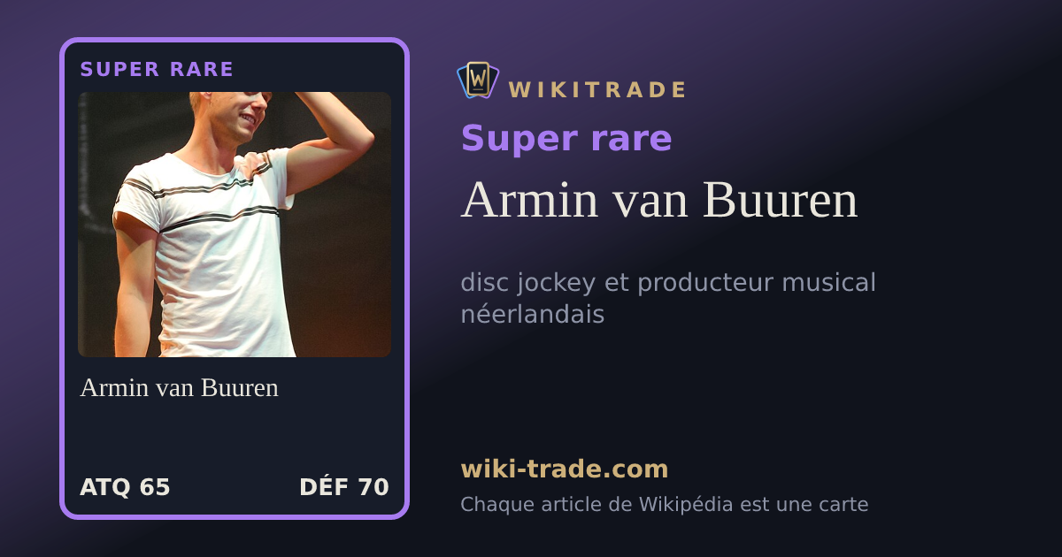 Armin van Buuren — carte Super rare