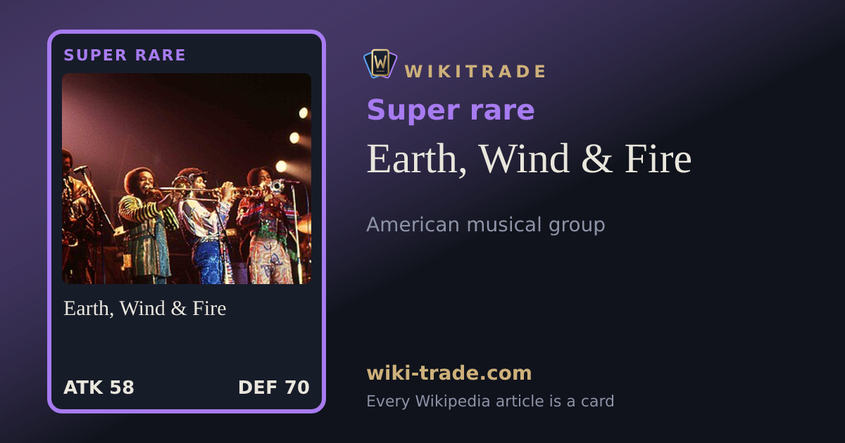 Earth, Wind & Fire — Super rare card