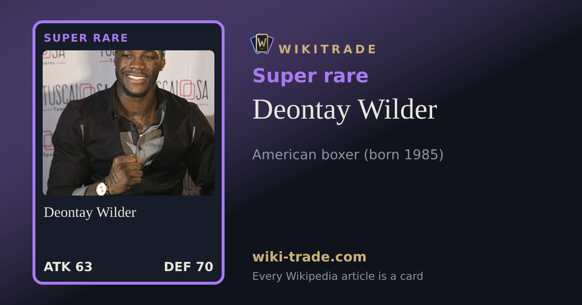 Deontay Wilder — Super rare card