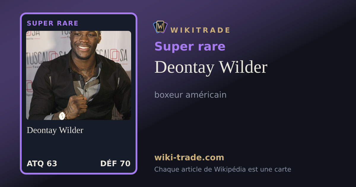 Deontay Wilder — carte Super rare
