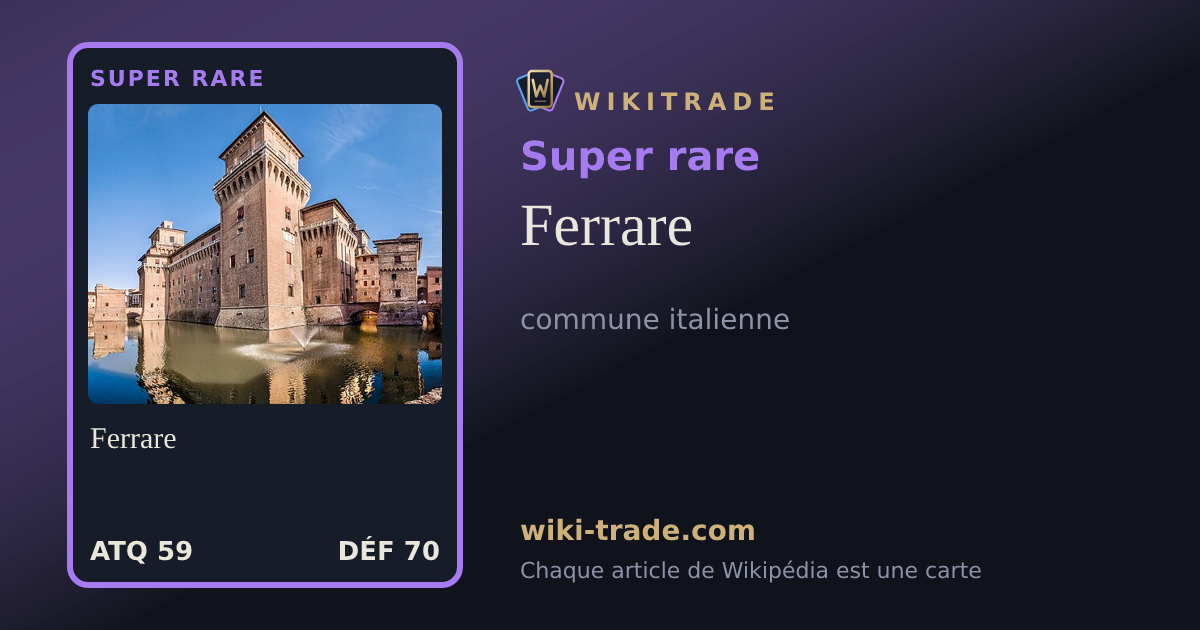 Ferrare — carte Super rare
