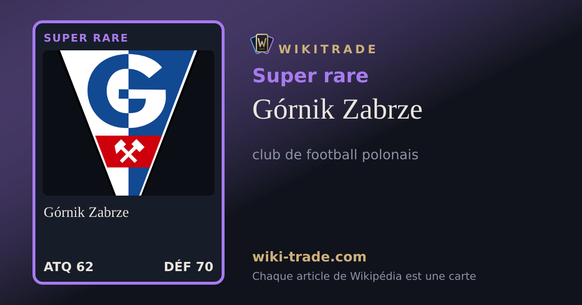 Górnik Zabrze — carte Super rare
