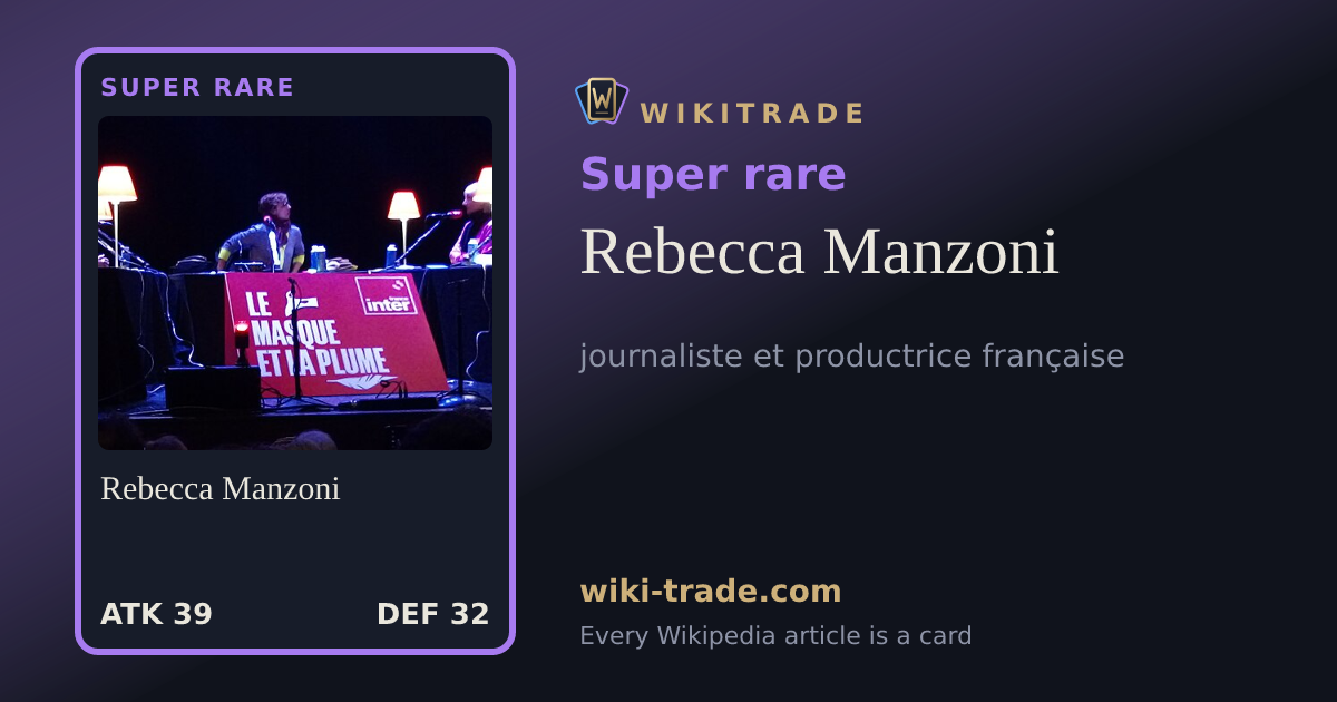 Rebecca Manzoni — Super rare card