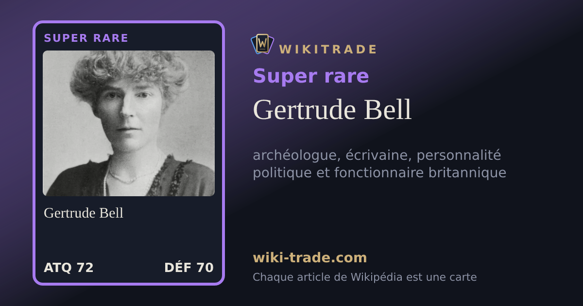 Gertrude Bell — carte Super rare