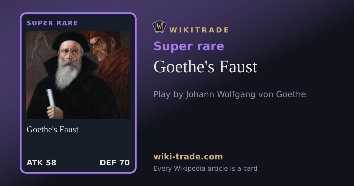 Goethe's Faust — Super rare card