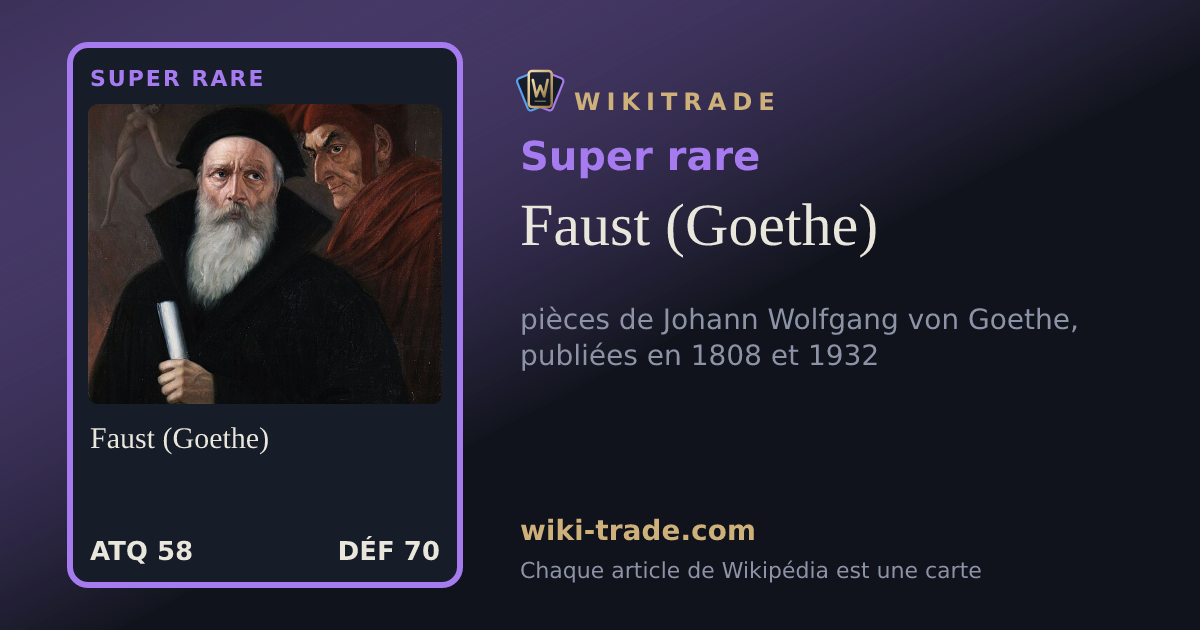 Faust (Goethe) — carte Super rare