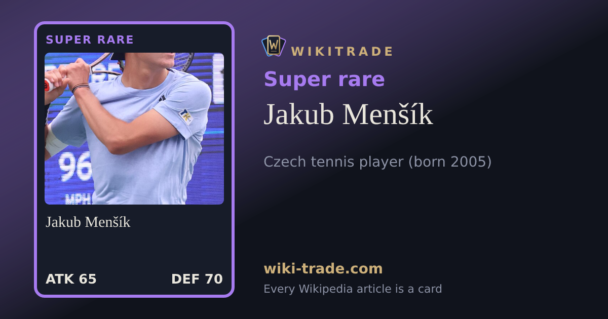 Jakub Menšík — Super rare card