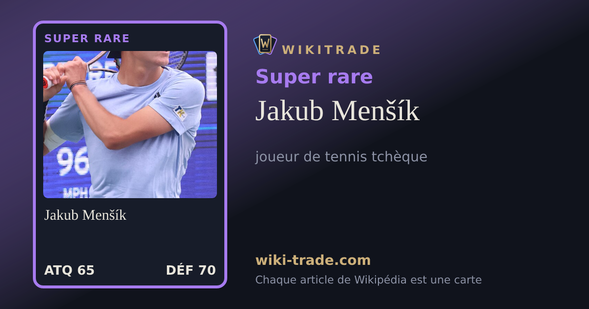Jakub Menšík — carte Super rare