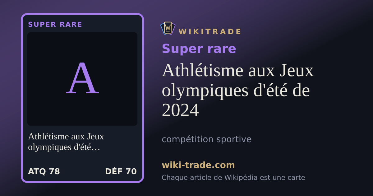 Athlétisme aux Jeux olympiques d'été de 2024 — carte Super rare