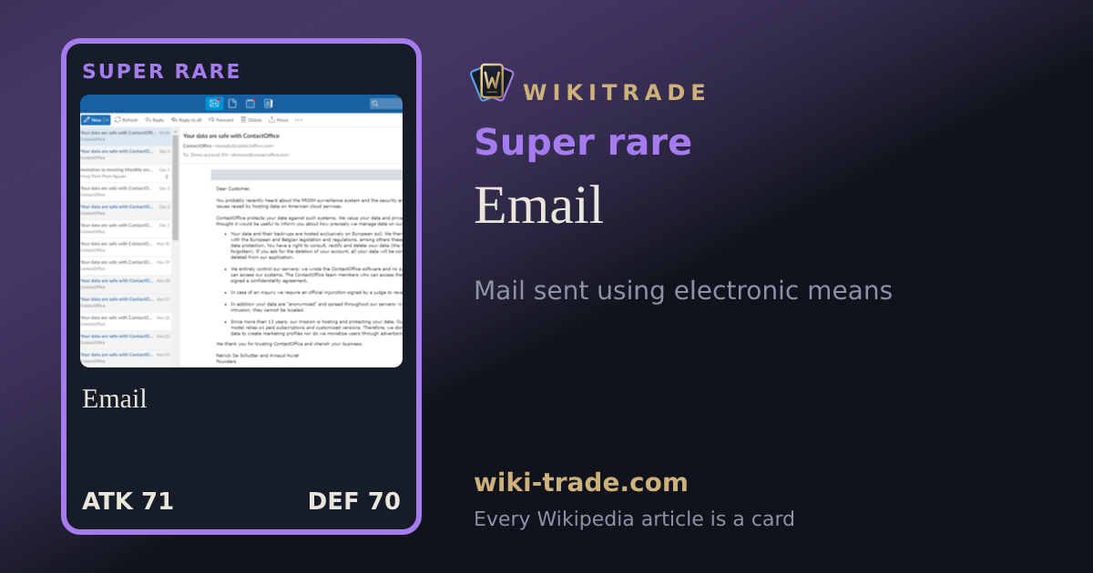 Email — Super rare card