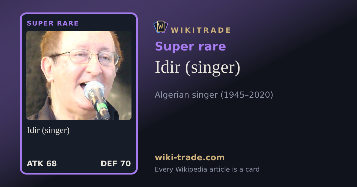 Idir (singer) — Super rare card