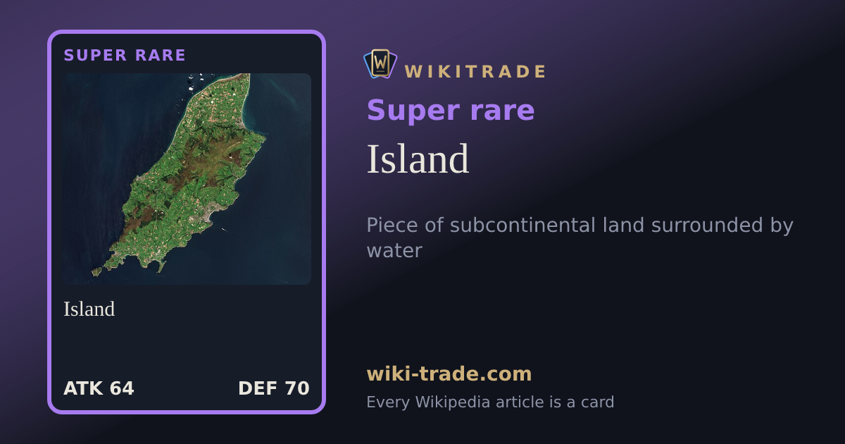 Island — Super rare card
