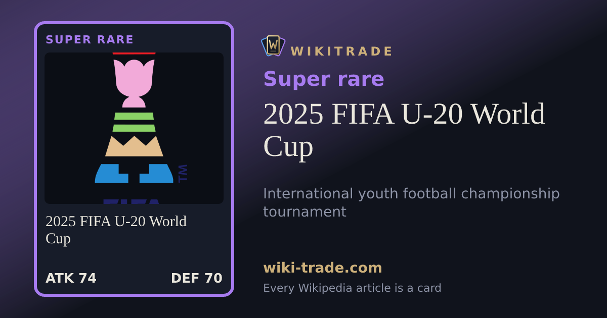 2025 FIFA U-20 World Cup — Super rare card