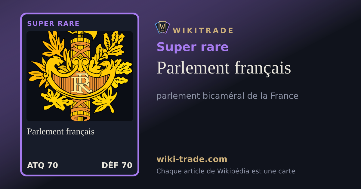 Parlement français — carte Super rare