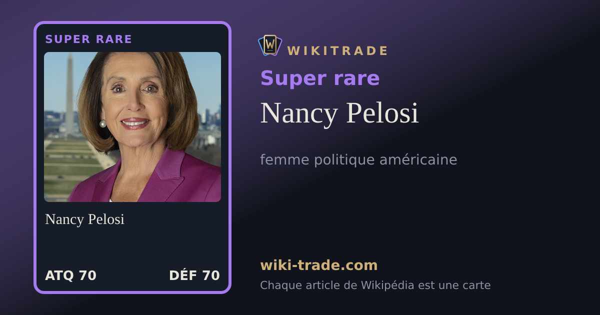 Nancy Pelosi — carte Super rare