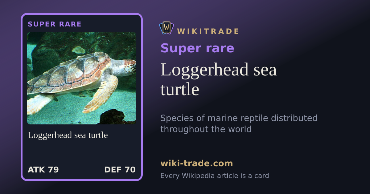 Loggerhead sea turtle — Super rare card