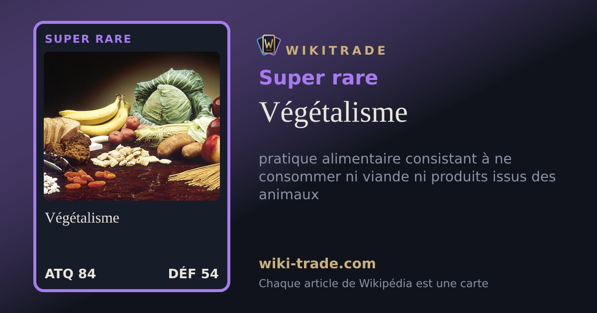 Végétalisme — carte Super rare