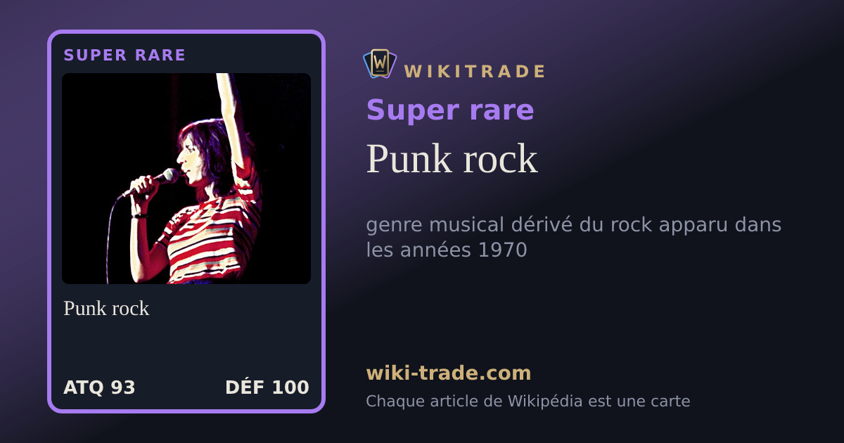 Punk rock — carte Super rare