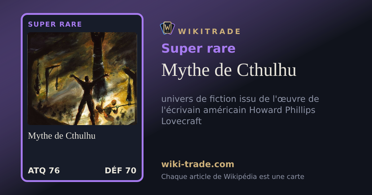 Mythe de Cthulhu — carte Super rare