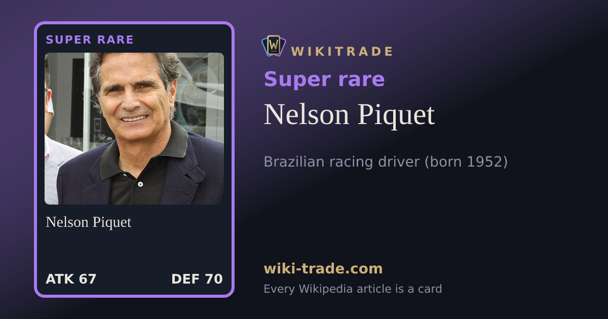 Nelson Piquet — Super rare card