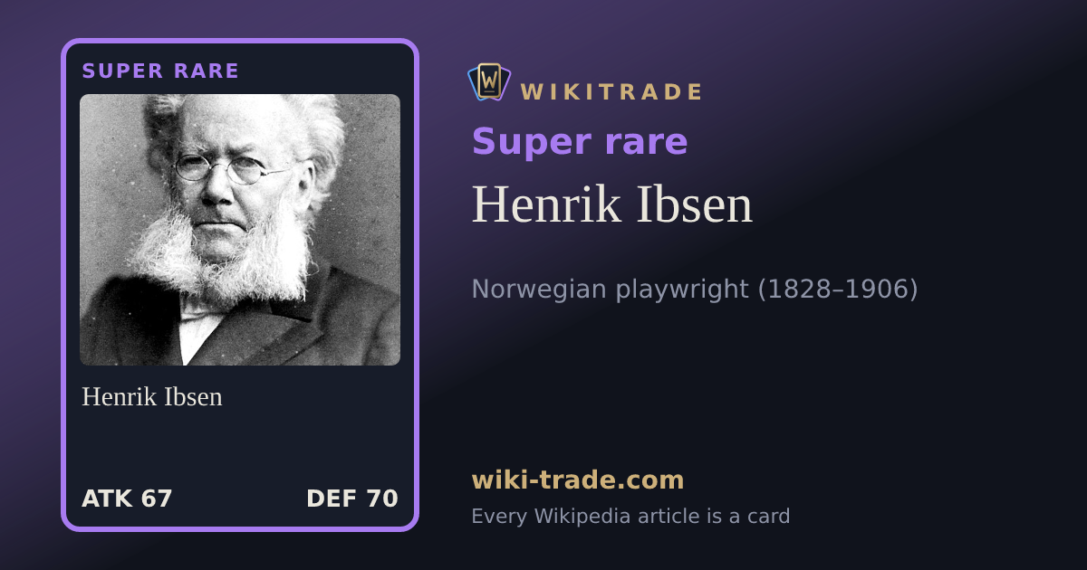 Henrik Ibsen — Super rare card
